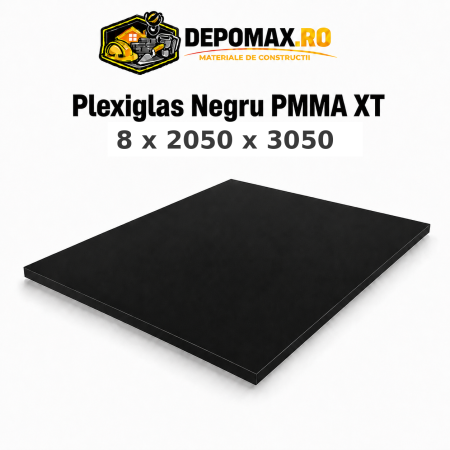 Plexiglas negru PMMA XT 8 x 2050 x 3050 mm